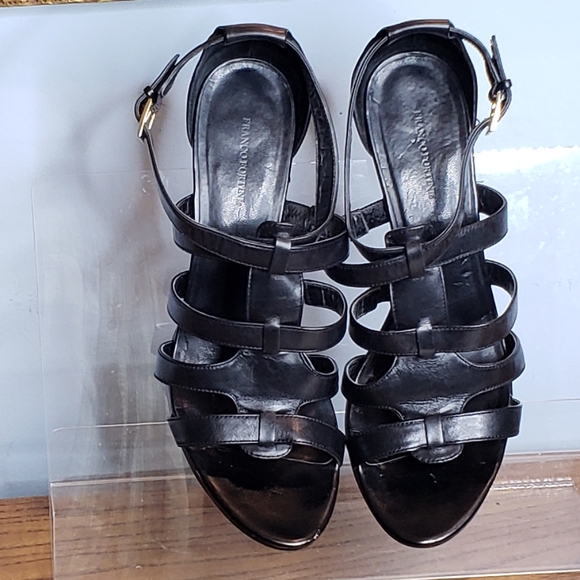 4" Leather Heeled sandals Franco Fortini size 9 EUC - Picture 9 of 10